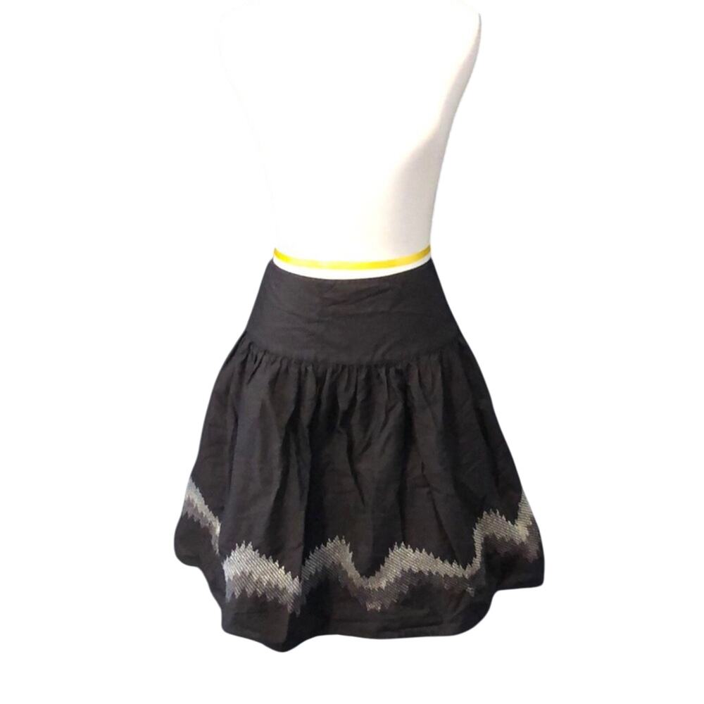 Gap Gray Skirt Printed Hem Flowy